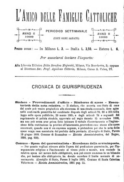 L'amico delle famiglie cattoliche