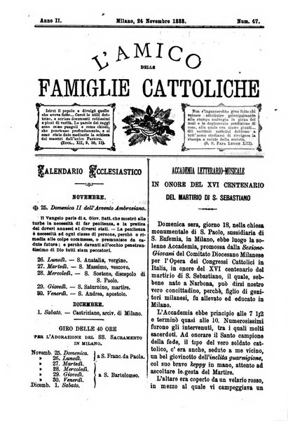 L'amico delle famiglie cattoliche