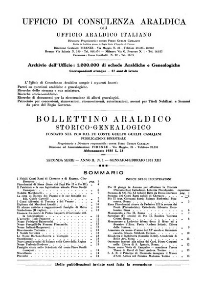 Bollettino araldico, storico-genealogico Pubblicazione mensile del collegio araldico italiano