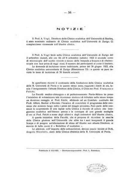 Bollettino d'oculistica periodico d'oculistica pratica