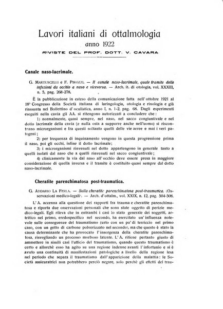 Bollettino d'oculistica periodico d'oculistica pratica