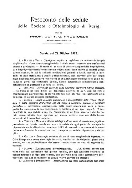 Bollettino d'oculistica periodico d'oculistica pratica