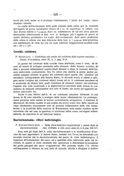 Bollettino d'oculistica periodico d'oculistica pratica