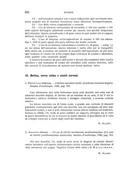 Bollettino d'oculistica periodico d'oculistica pratica