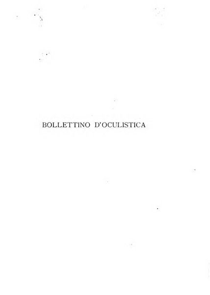 Bollettino d'oculistica periodico d'oculistica pratica