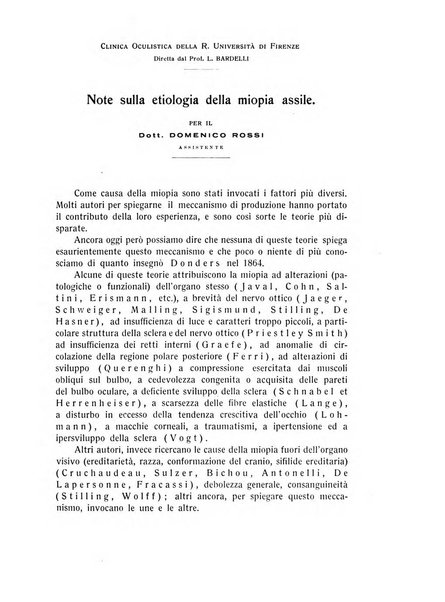 Bollettino d'oculistica periodico d'oculistica pratica