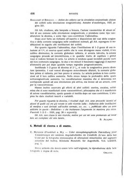 Bollettino d'oculistica periodico d'oculistica pratica