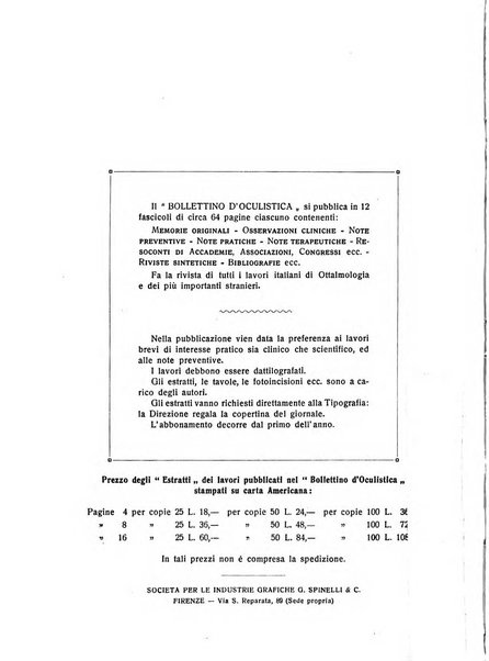 Bollettino d'oculistica periodico d'oculistica pratica