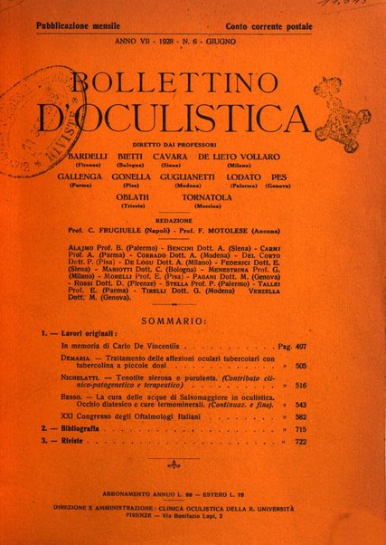 Bollettino d'oculistica periodico d'oculistica pratica