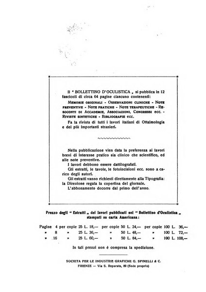 Bollettino d'oculistica periodico d'oculistica pratica