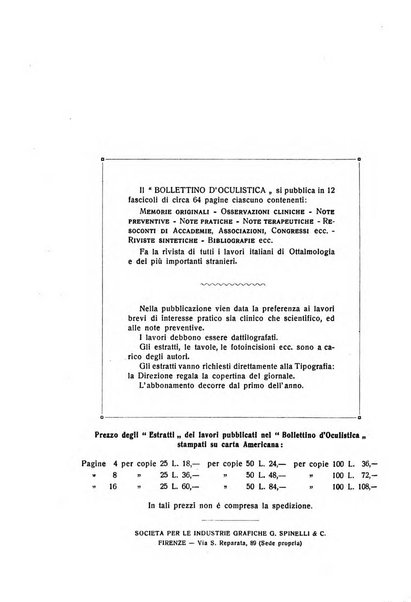 Bollettino d'oculistica periodico d'oculistica pratica