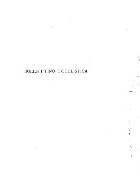 Bollettino d'oculistica periodico d'oculistica pratica