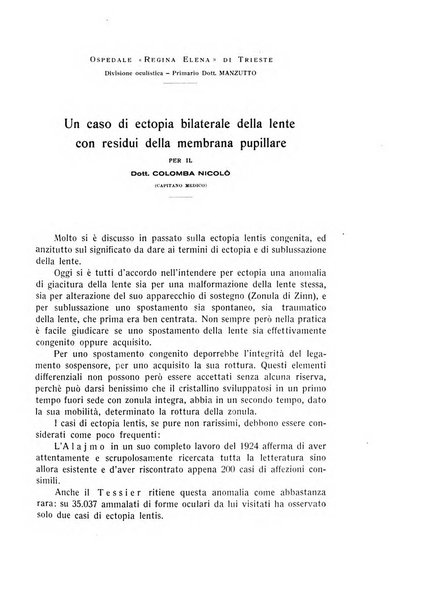 Bollettino d'oculistica periodico d'oculistica pratica