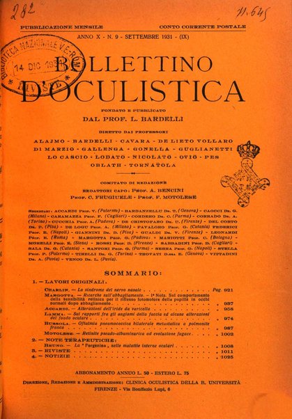 Bollettino d'oculistica periodico d'oculistica pratica