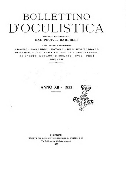 Bollettino d'oculistica periodico d'oculistica pratica