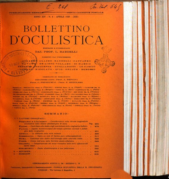 Bollettino d'oculistica periodico d'oculistica pratica