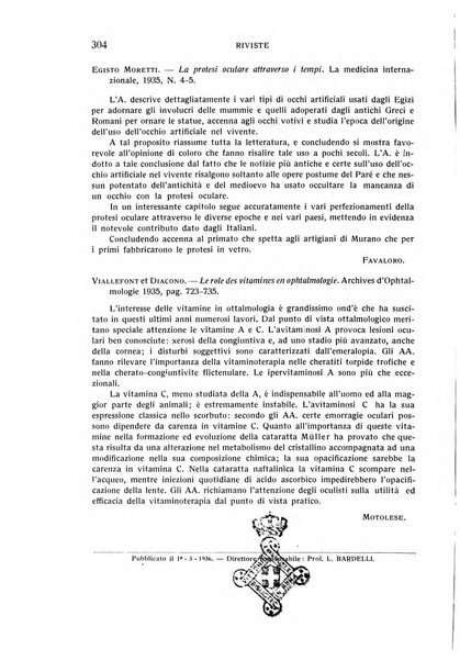 Bollettino d'oculistica periodico d'oculistica pratica