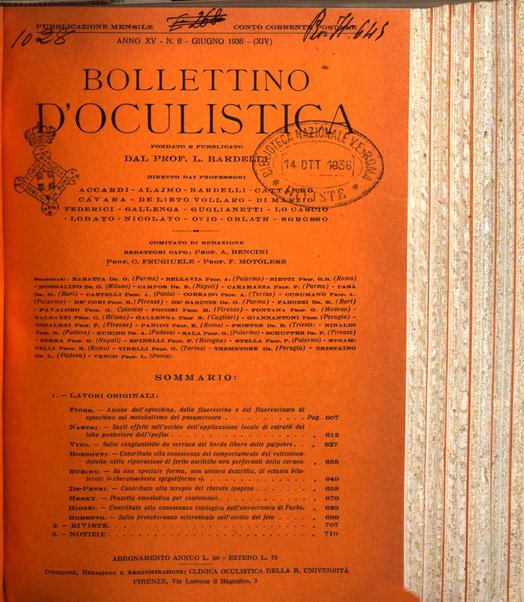 Bollettino d'oculistica periodico d'oculistica pratica