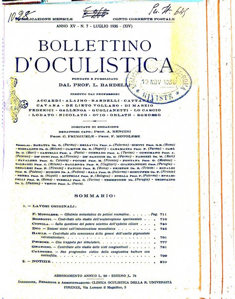 Bollettino d'oculistica periodico d'oculistica pratica