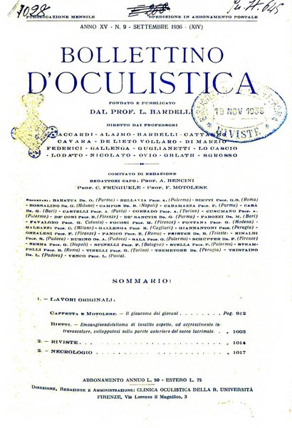 Bollettino d'oculistica periodico d'oculistica pratica