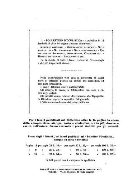 Bollettino d'oculistica periodico d'oculistica pratica