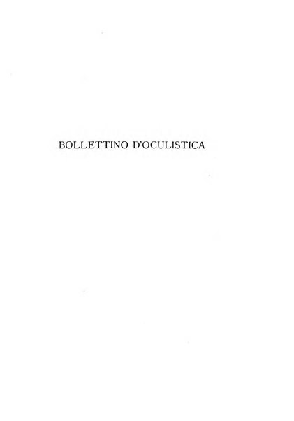 Bollettino d'oculistica periodico d'oculistica pratica