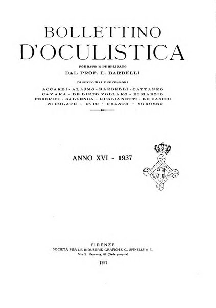 Bollettino d'oculistica periodico d'oculistica pratica