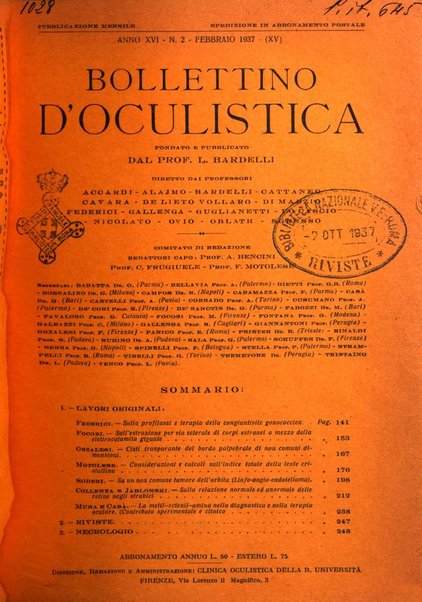 Bollettino d'oculistica periodico d'oculistica pratica