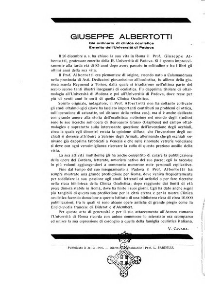 Bollettino d'oculistica periodico d'oculistica pratica