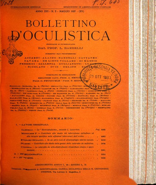 Bollettino d'oculistica periodico d'oculistica pratica