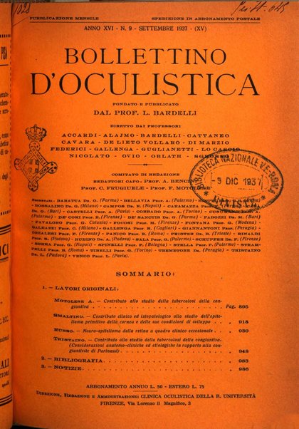 Bollettino d'oculistica periodico d'oculistica pratica