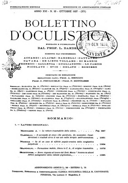 Bollettino d'oculistica periodico d'oculistica pratica