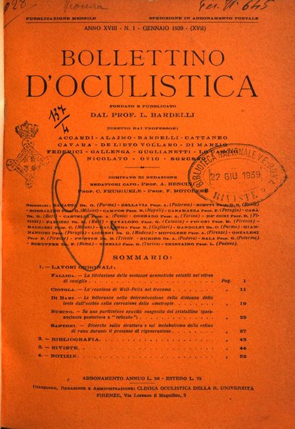 Bollettino d'oculistica periodico d'oculistica pratica