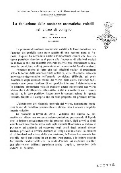 Bollettino d'oculistica periodico d'oculistica pratica