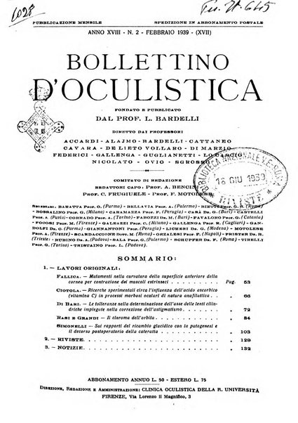 Bollettino d'oculistica periodico d'oculistica pratica