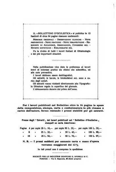 Bollettino d'oculistica periodico d'oculistica pratica