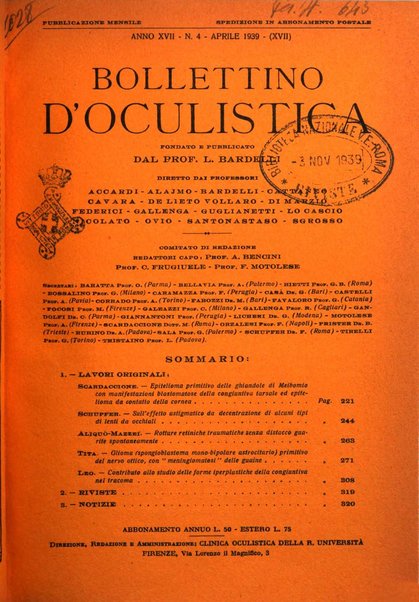 Bollettino d'oculistica periodico d'oculistica pratica