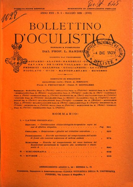 Bollettino d'oculistica periodico d'oculistica pratica