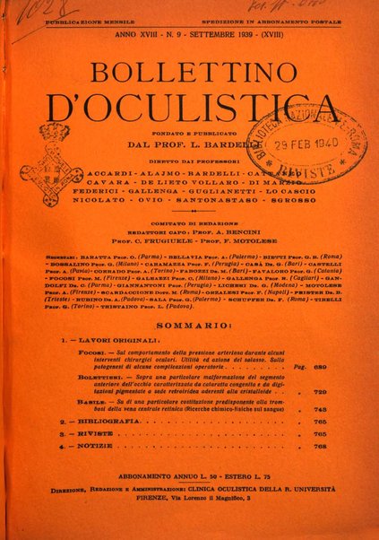 Bollettino d'oculistica periodico d'oculistica pratica