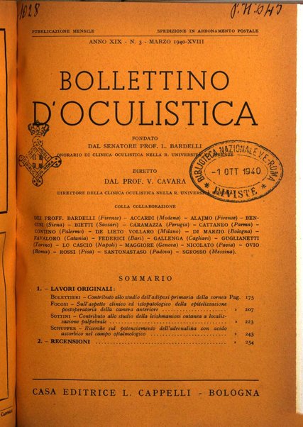 Bollettino d'oculistica periodico d'oculistica pratica