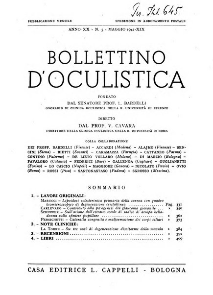 Bollettino d'oculistica periodico d'oculistica pratica