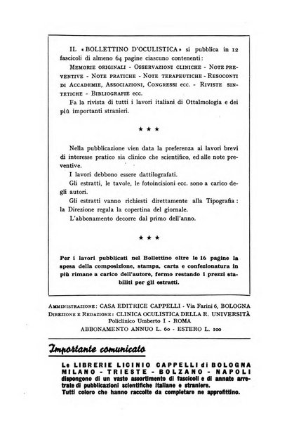 Bollettino d'oculistica periodico d'oculistica pratica