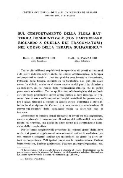 Bollettino d'oculistica periodico d'oculistica pratica