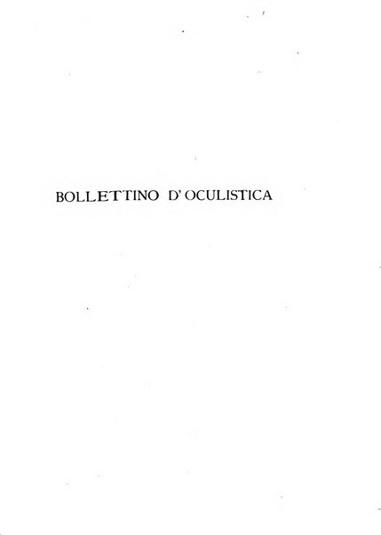 Bollettino d'oculistica periodico d'oculistica pratica