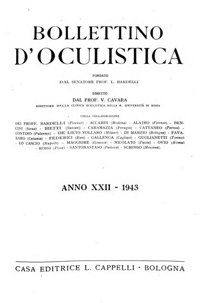 Bollettino d'oculistica periodico d'oculistica pratica