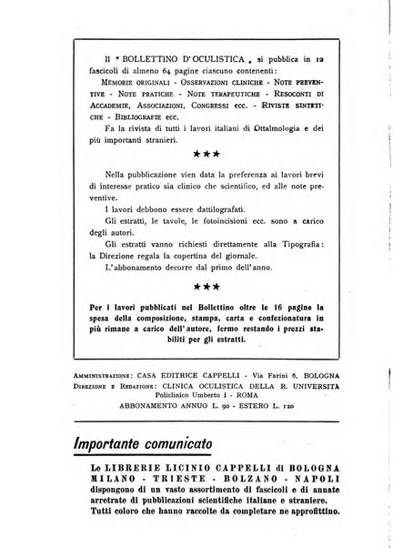 Bollettino d'oculistica periodico d'oculistica pratica