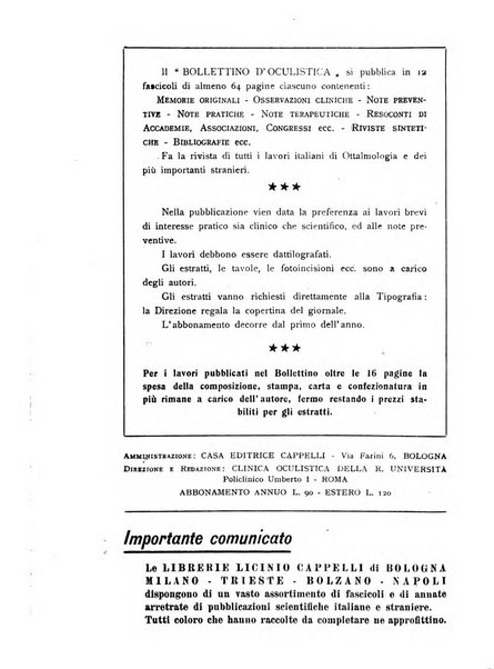 Bollettino d'oculistica periodico d'oculistica pratica