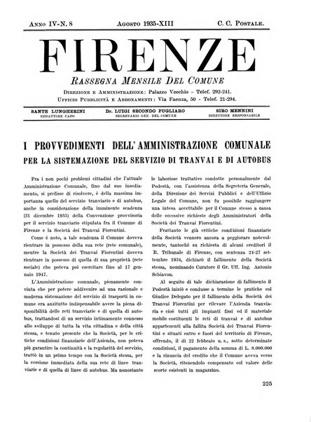 Firenze rassegna del Comune