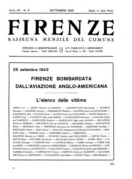 Firenze rassegna del Comune