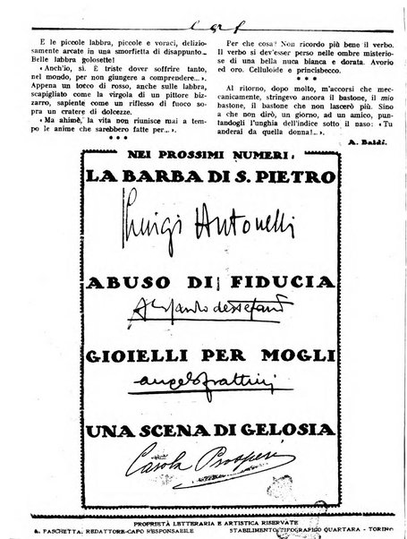 Le grandi firme quindicinale di novelle dei massimi scrittori